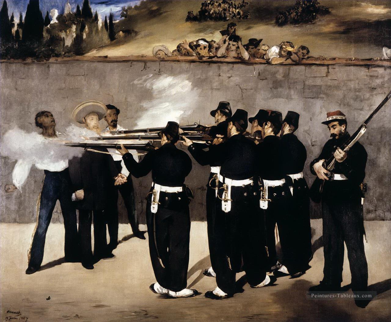 L’exécution de l’empereur Maximilien du Mexique Édouard Manet Peintures à l'huile